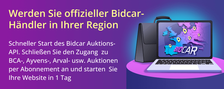 Werden Sie offizieller Bidcar-Händler in Ihrer Region